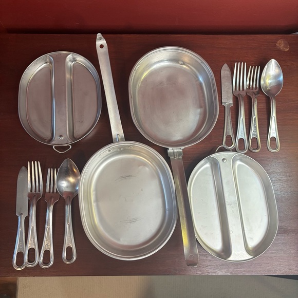 Other - Vintage U.S. Army Mess Tin With Silverware Lot of 2